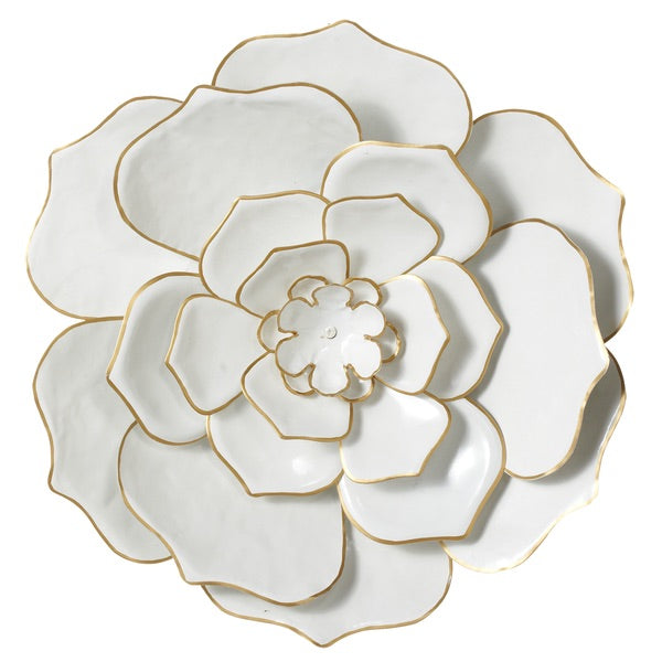 Small Layered White Flower Wall Decor by Ganz 158707