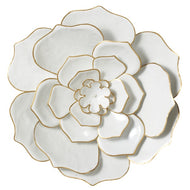 Small Layered White Flower Wall Decor by Ganz 158707 Discontinued