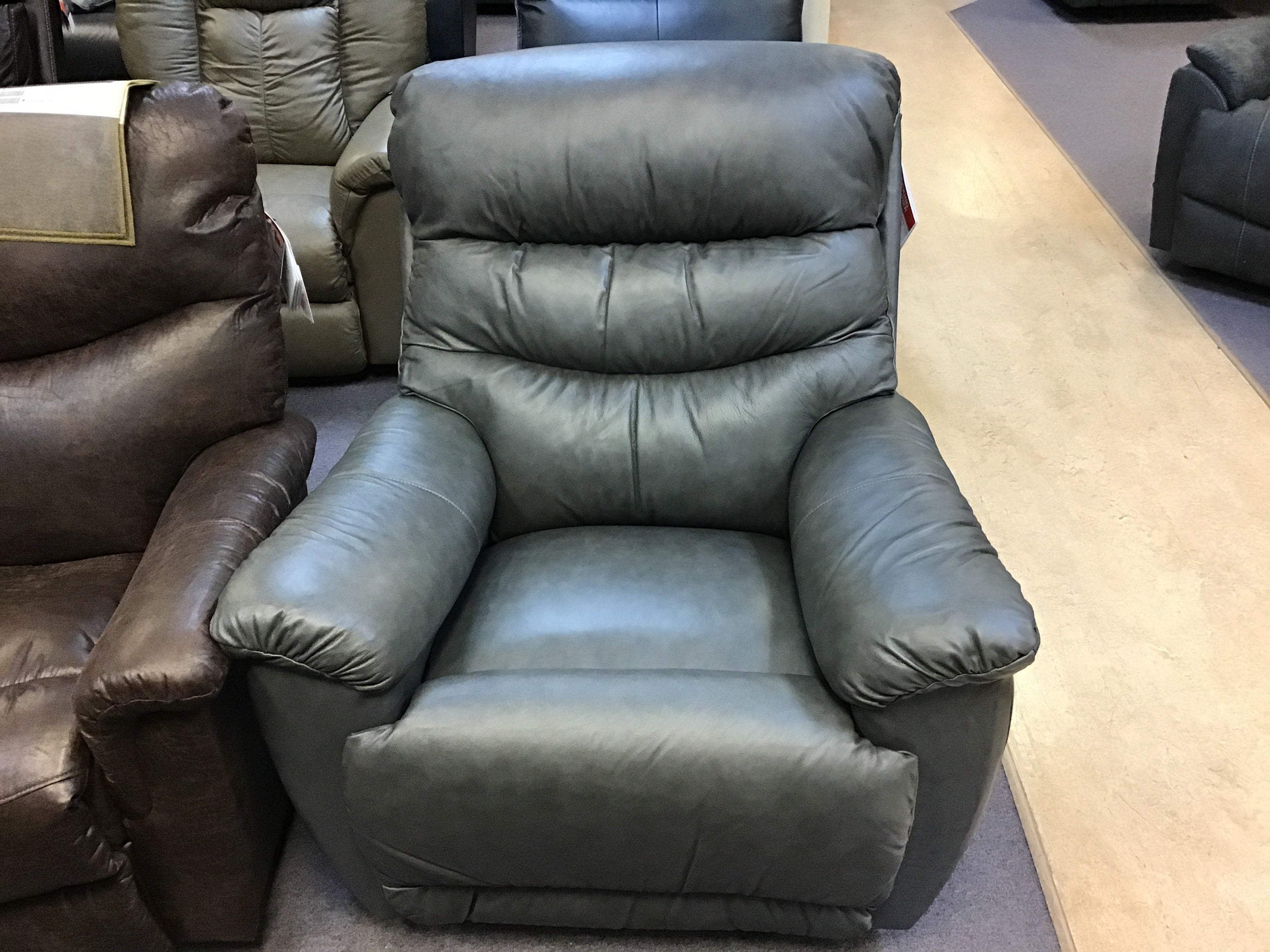 Joshua Leather Rocker Recliner w o Swivel Base by La Z Boy Furniture 1 Coen s Home Furnishings