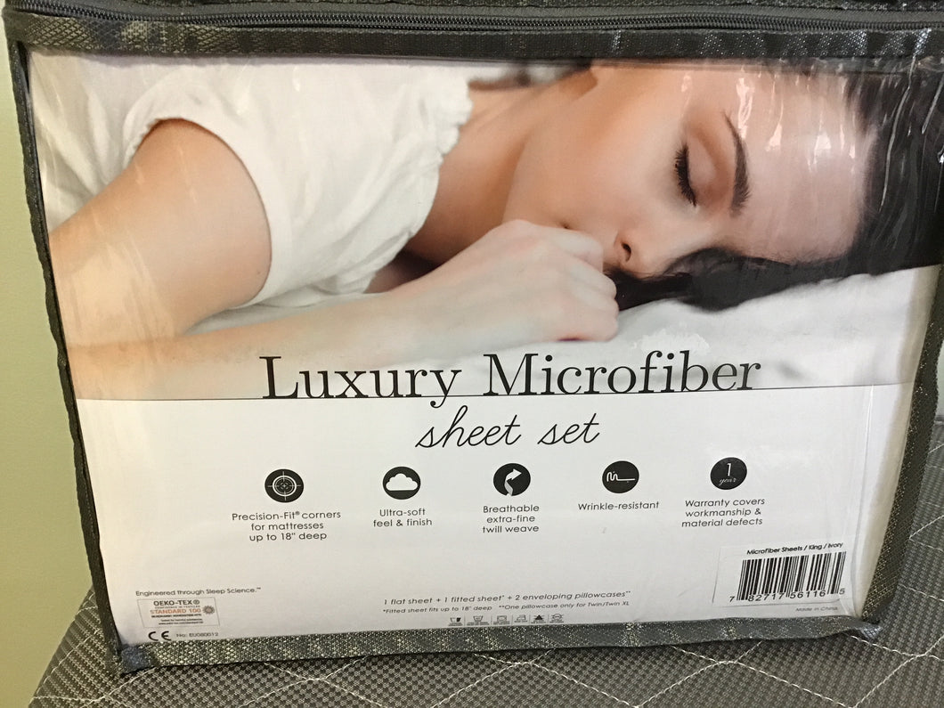 Luxury Microfiber Sheet Set-Ivory by PureCare PCSMF