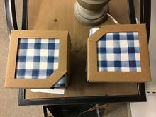 Load image into Gallery viewer, Blue Plaid Coaster (4pc Set) by Ganz CB175330