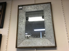 Load image into Gallery viewer, *Washed Galvanized Embossed Scroll Leaf Wall Mirror by Ganz 164553