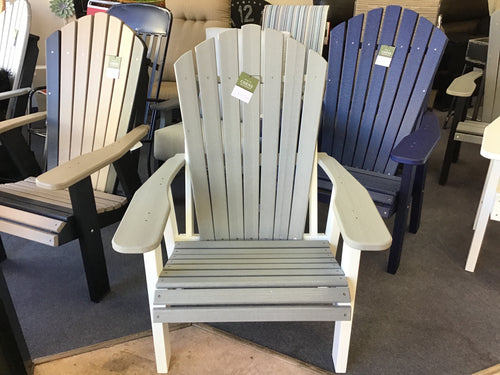 Adirondack Chair by Nature's Best AC-DGWH-SOLID Dark Grey on White in Solid Two-Tone