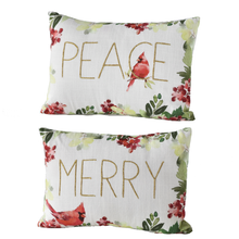Load image into Gallery viewer, Botanical Pillows - Merry &amp; Peace by Ganz MX179944