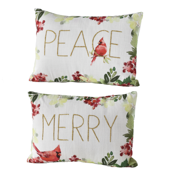 Botanical Pillows - Merry & Peace by Ganz MX179944