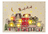 LED Light Up Village Scene Wall Decor Canvas by Ganz MX183437