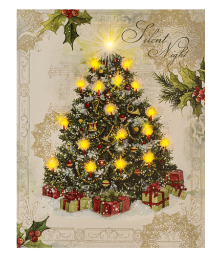LED Light Up Christmas Tree Wall Decor Canvas by Ganz MX185443
