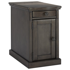 Laflorn Chairside End Table with Power-Gray by Ashley Furniture T127-485
