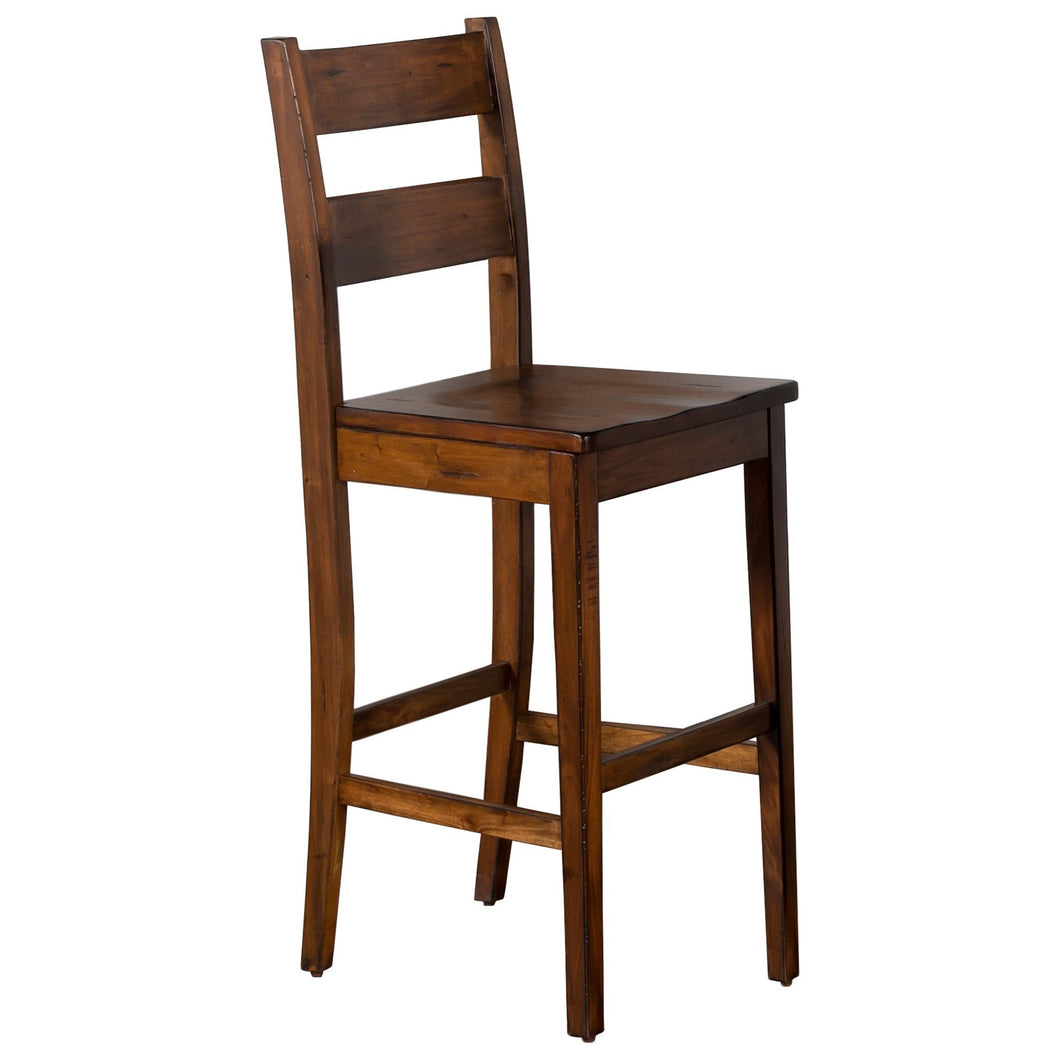Tuscany Ladderback Barstool with Wood Seat by Sunny Designs 1508VM-30